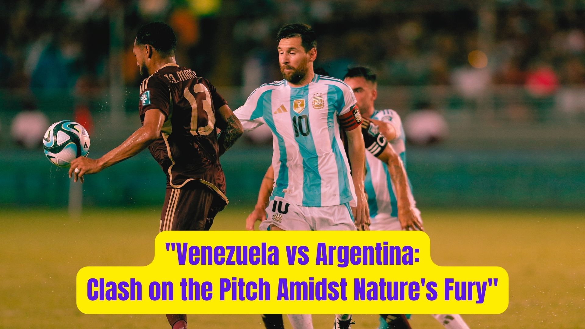 Venezuela vs Argentina Clash on the Pitch Amidst Natures Fury